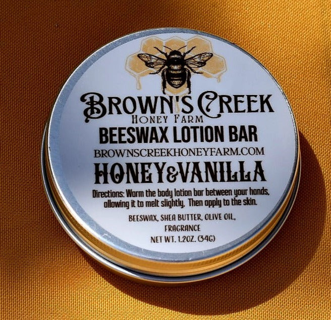 Browns Creek Honey Farm Beeswax Lotion Bar