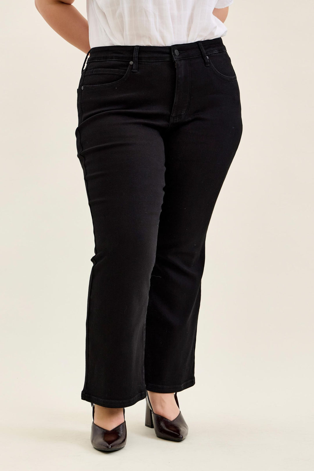 Judy Blue Black Petite Tummy Control High Rise Bootcut Jeans