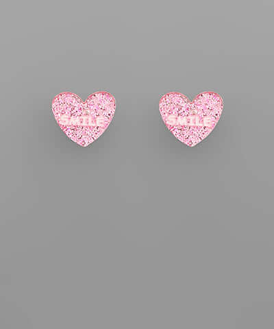 Conversation Heart Studs Smile