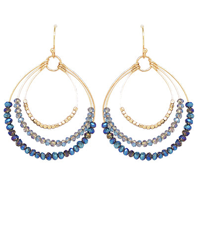 3 Wire Teardrop Earrings