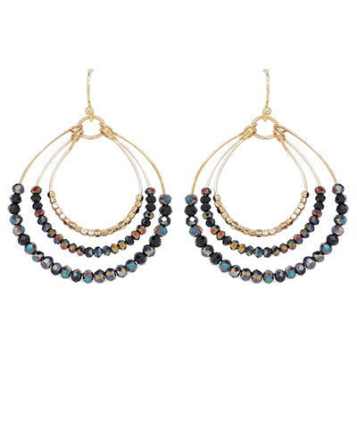 3 Wire Teardrop Earrings