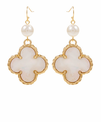Clover Shaped Dangle Earrings