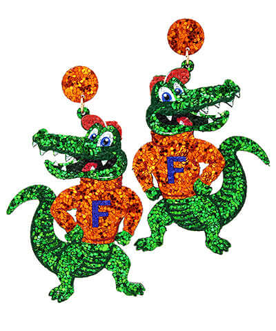 Gator Glitter Earrings
