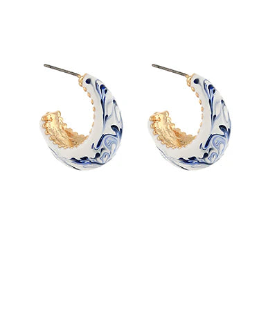 Ceramic Huggie Earrings