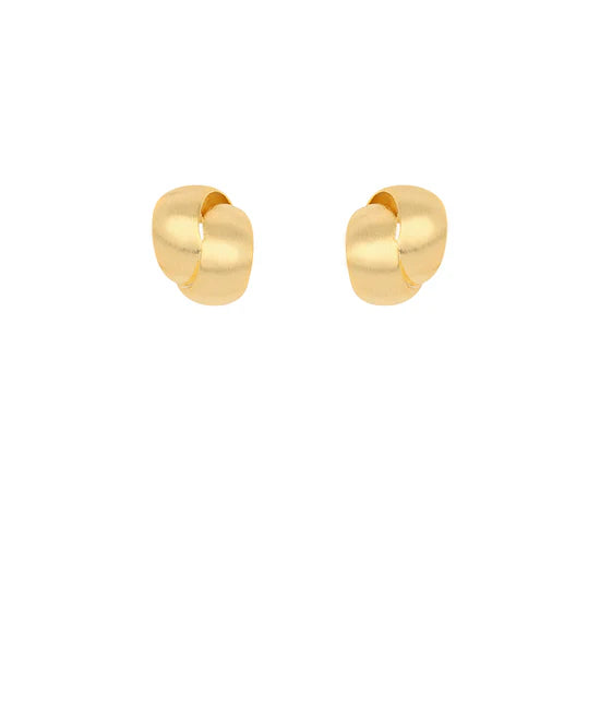 Brushed Metal Double Layered Studs