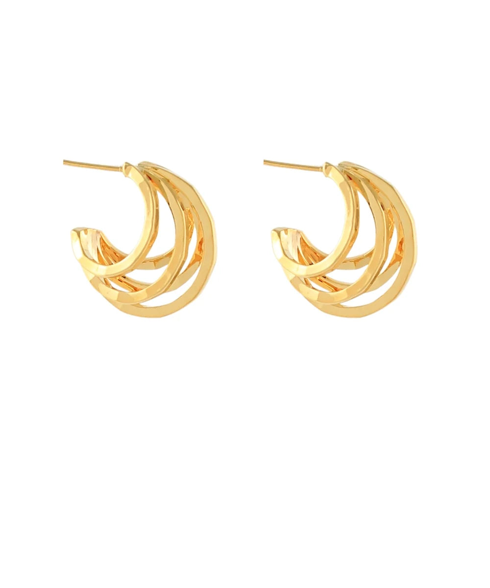 5 Layer Gold Hoops