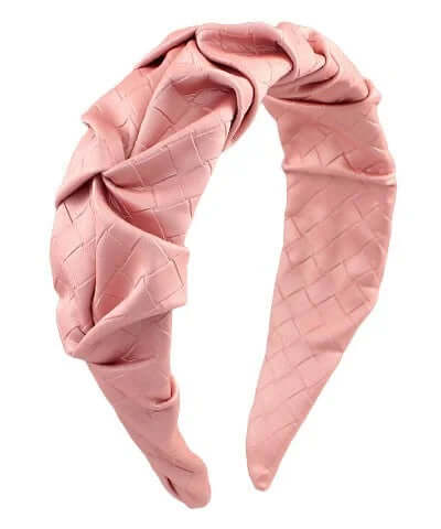Leather Headband Pink