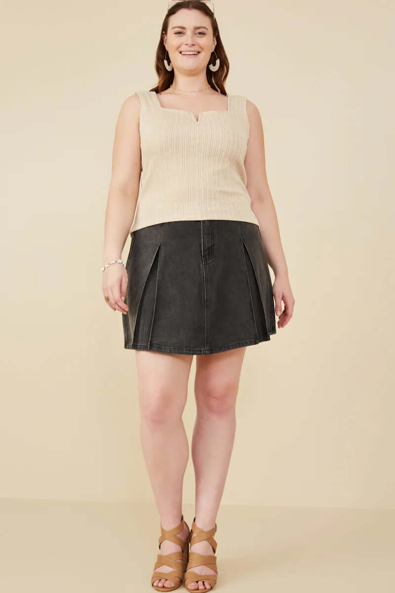 Sand Rib Knit Fitted Tank