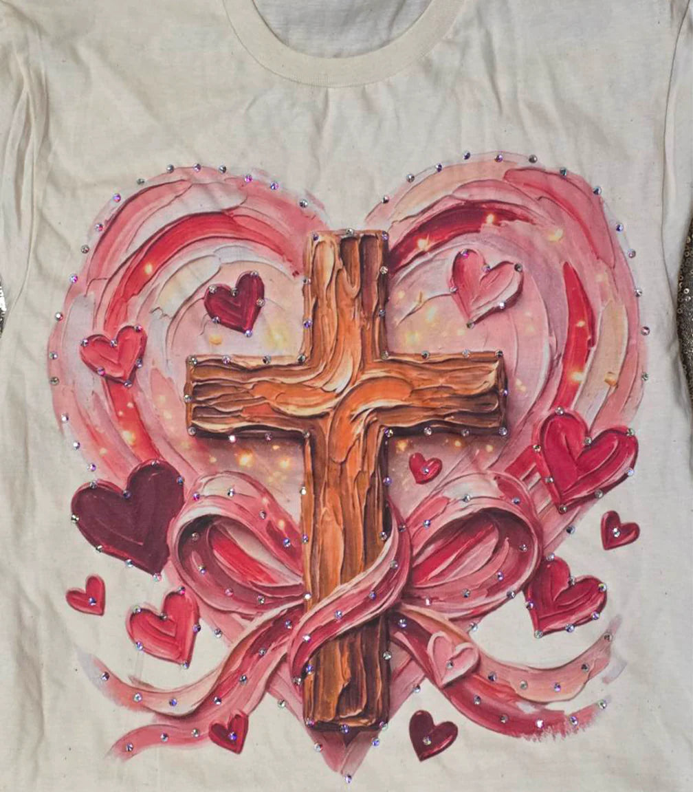 Heart Cross Paint Tee