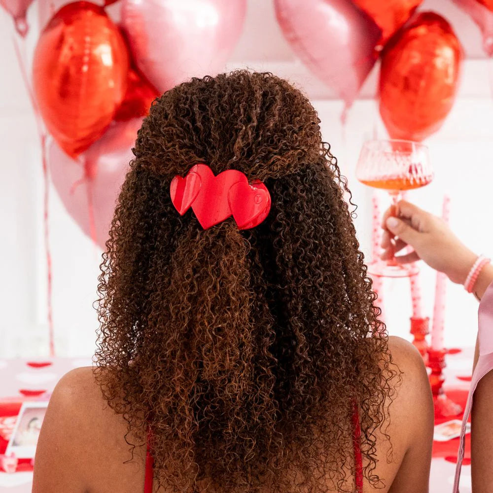 Teleties Red Heart Medium Flat Clip