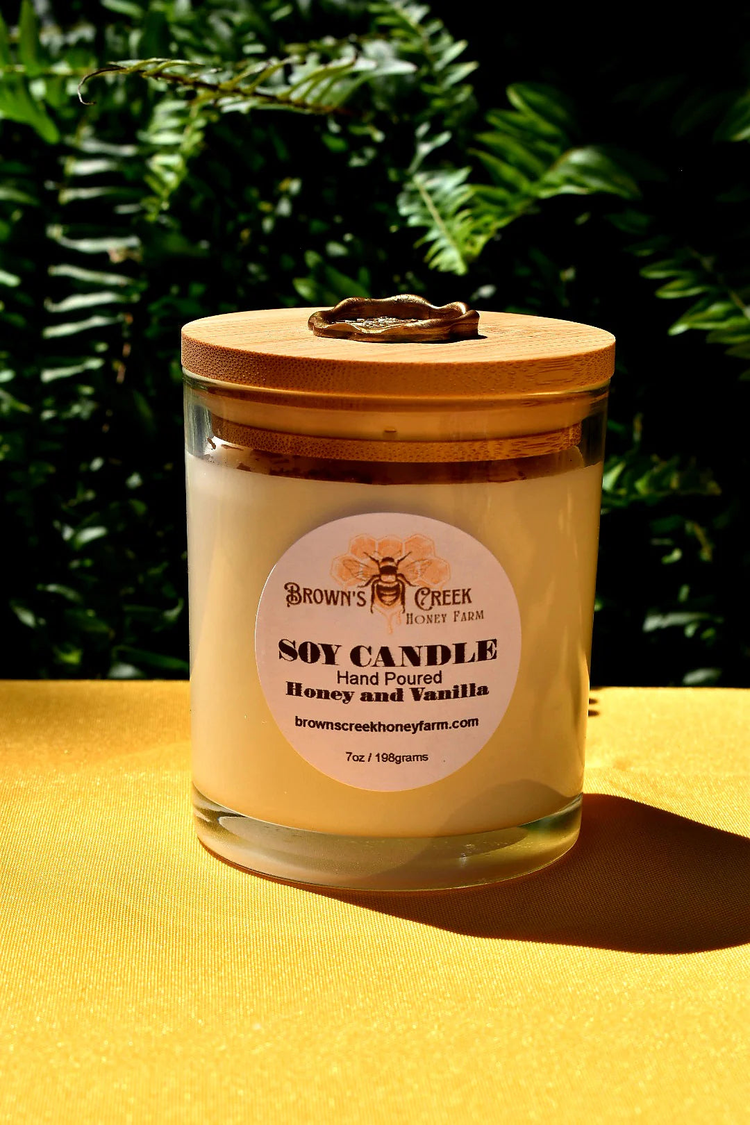 Browns Creek Honey Farm Glass Jar Candle