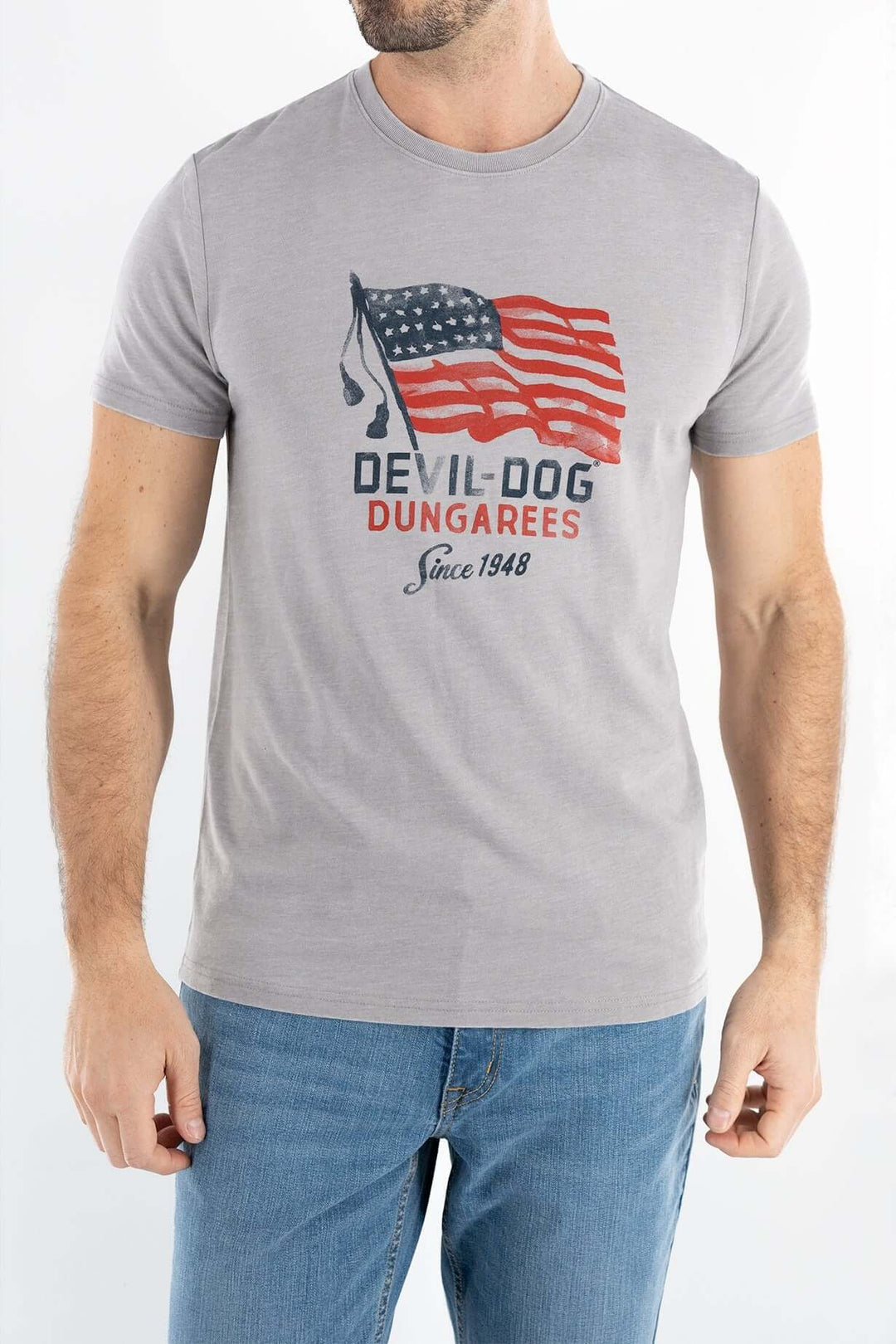 Devil Dog Graphic T Shirt- Flag Forward