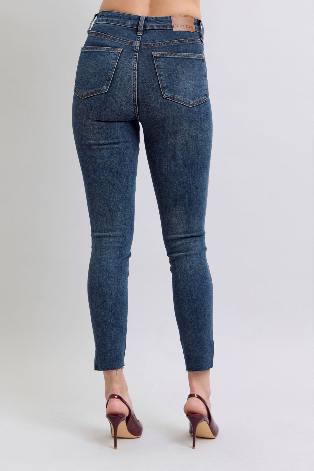 Judy Blue “Tori” High Rise Tummy Control Step Hem Skinny Jean