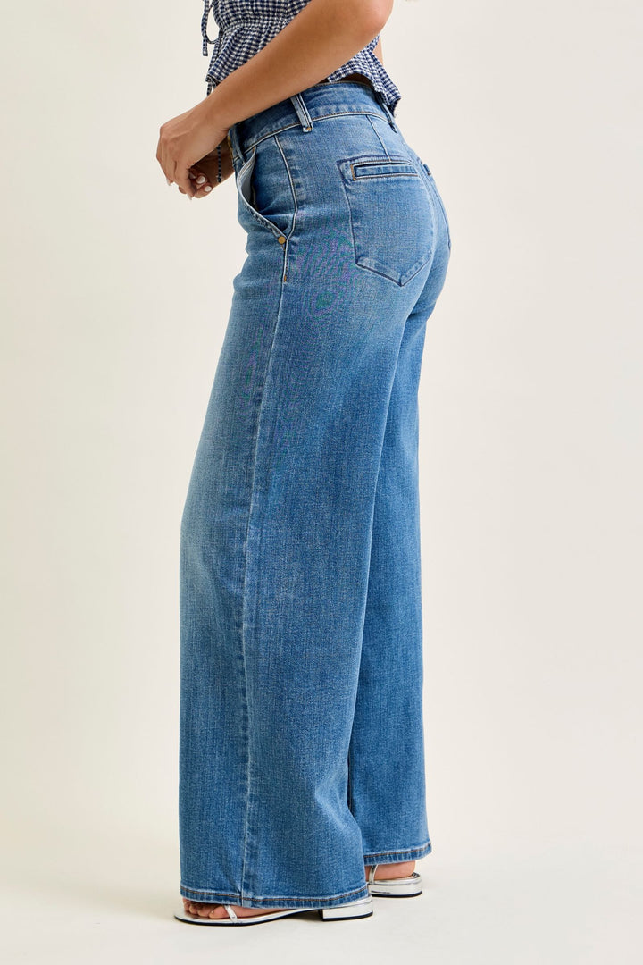 Judy Blue "Rosey" High Waist Column Jean Short Inseam