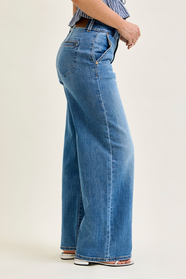 Judy Blue "Rosey" High Waist Column Jean Short Inseam
