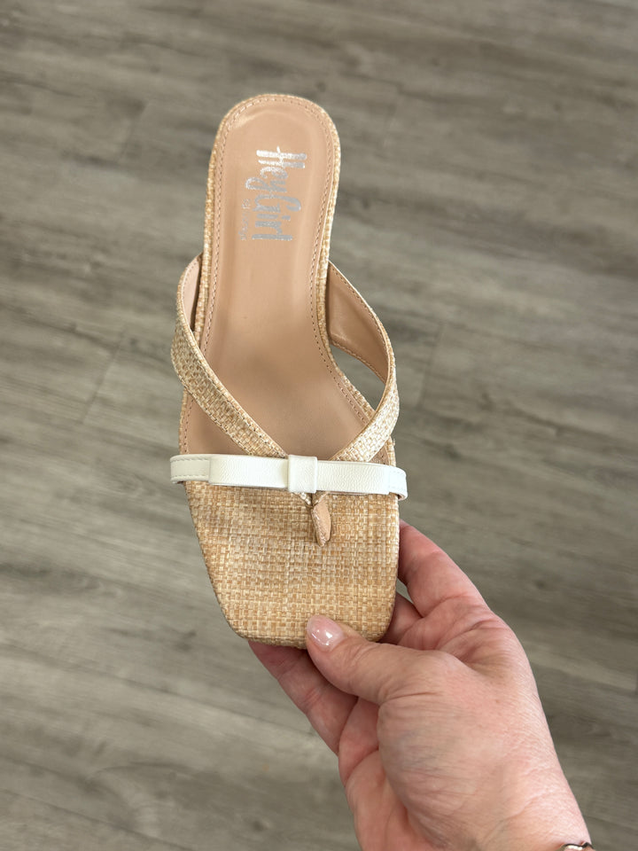 Corkys "Dainty" Heel Raffia Ivory