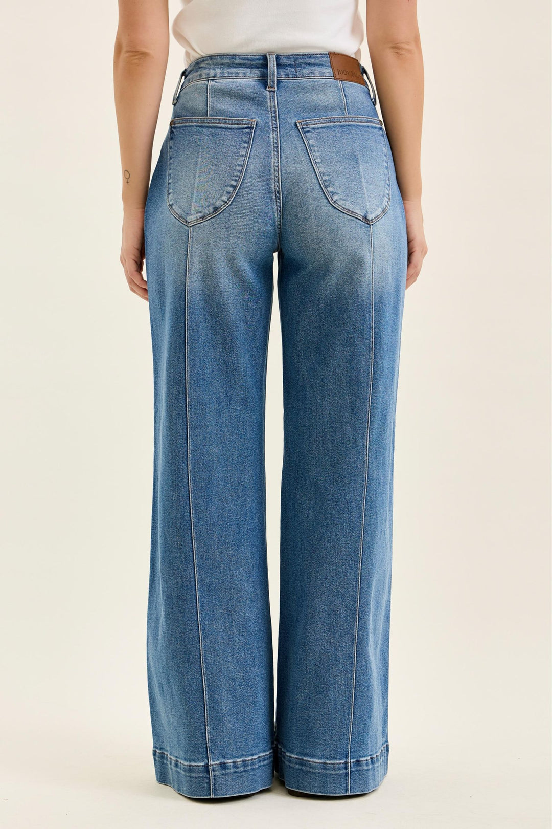 Judy Blue Liza High Waist Classic Fade Palazzo