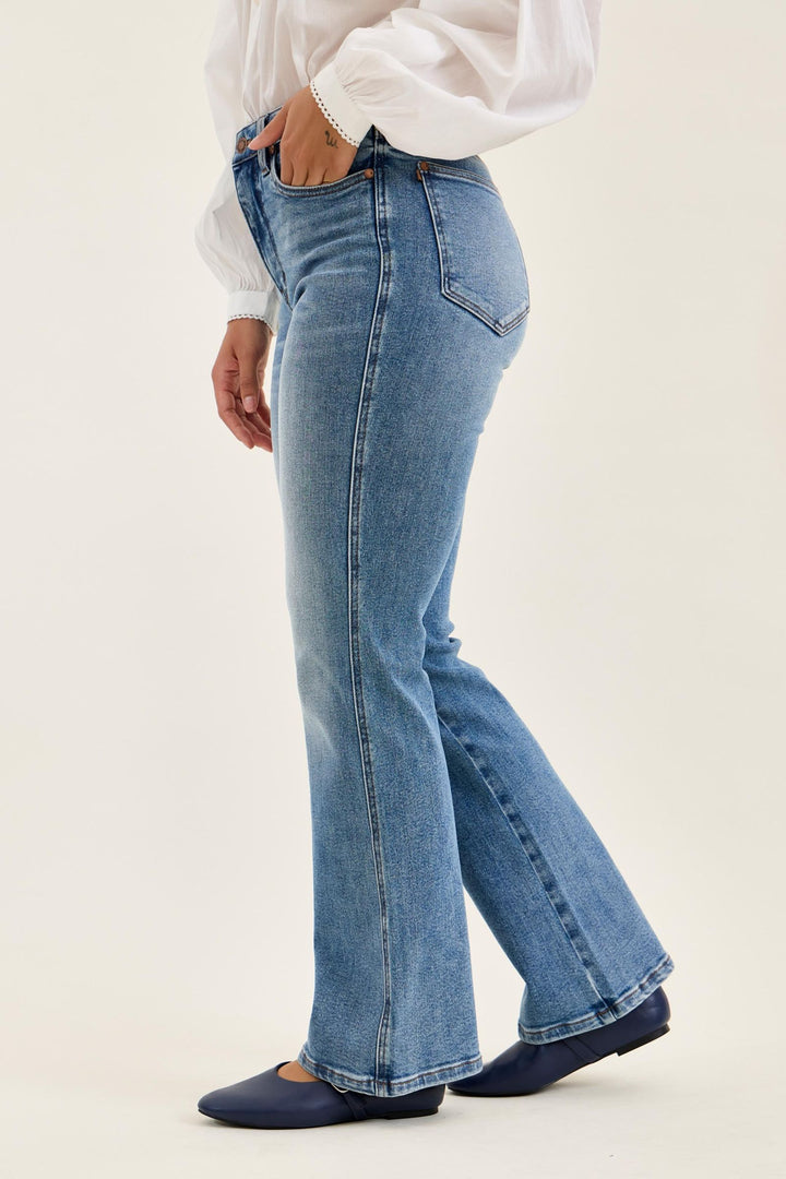 Judy Blue "Daisy" High Rise Tummy Control Short Inseam Bootcut