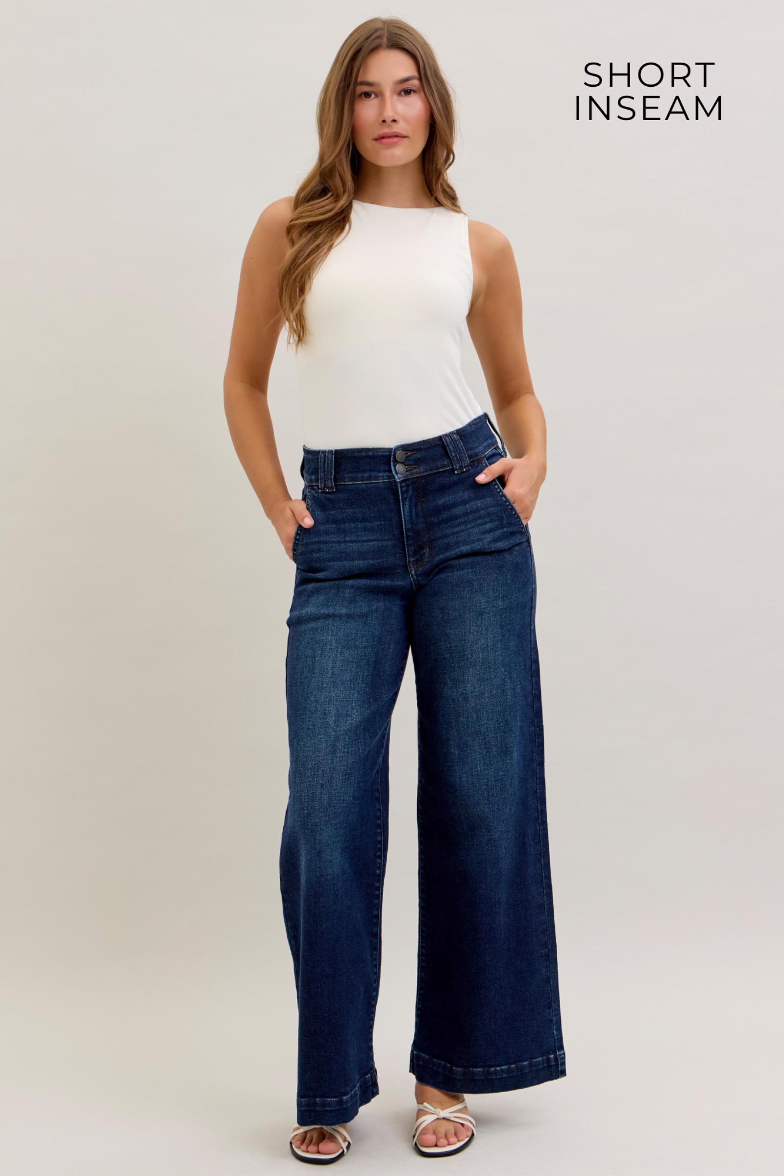 Judy Blue "Hadley" High Waist Wide Leg Trouser (3 Inseams)