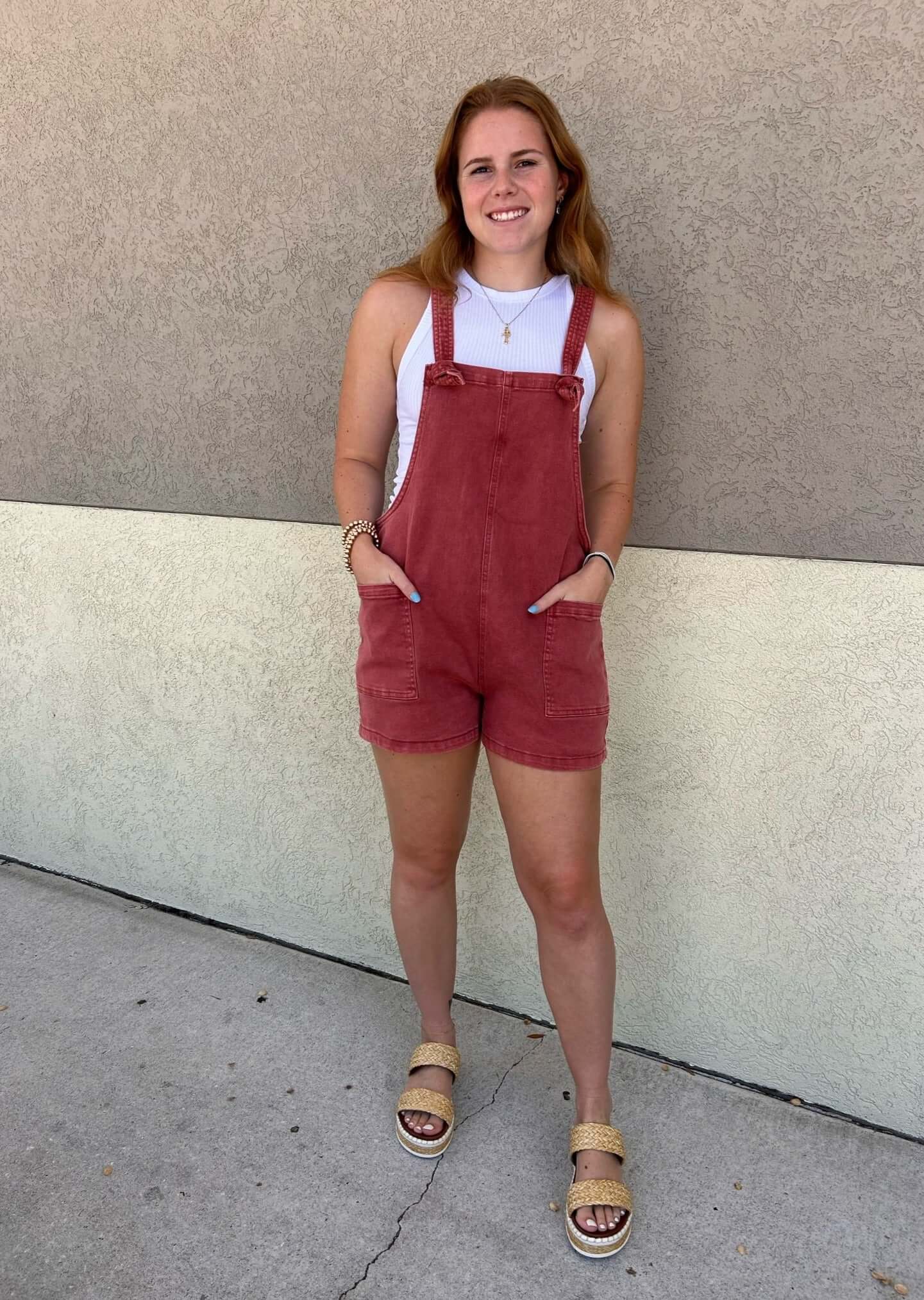 Washed Knot Overalls