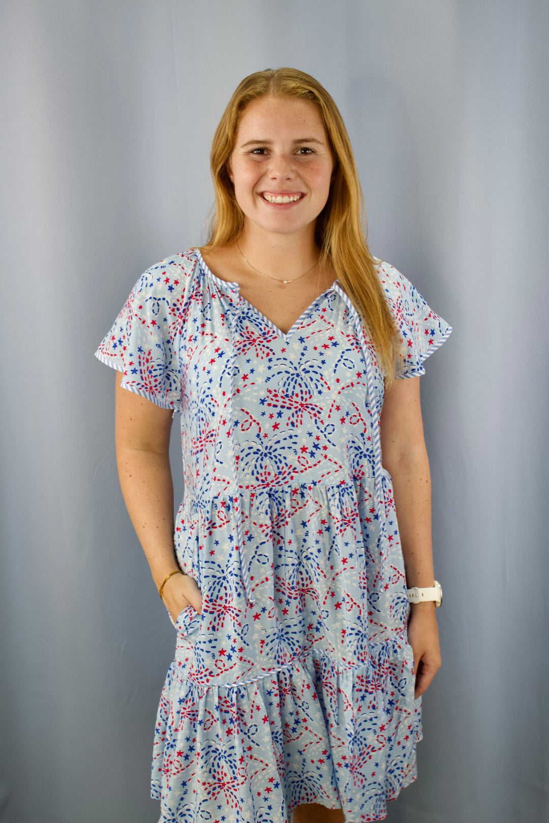 Lillian Dress | Star Spangled Blue