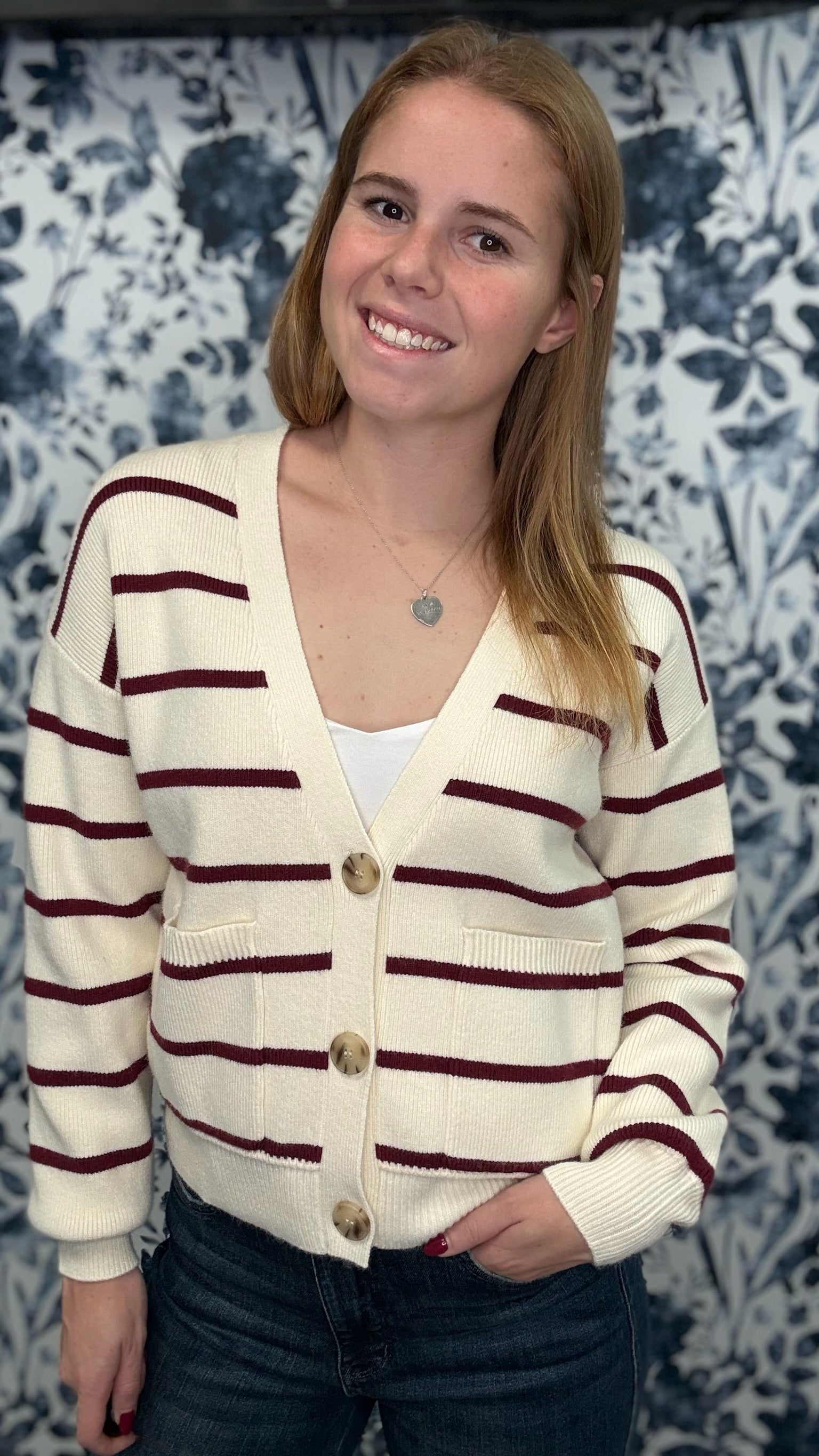 The Everly Stripe Cardigan