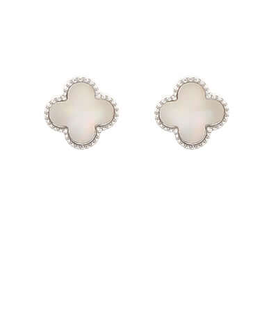 MOP Clover Stud Earrings
