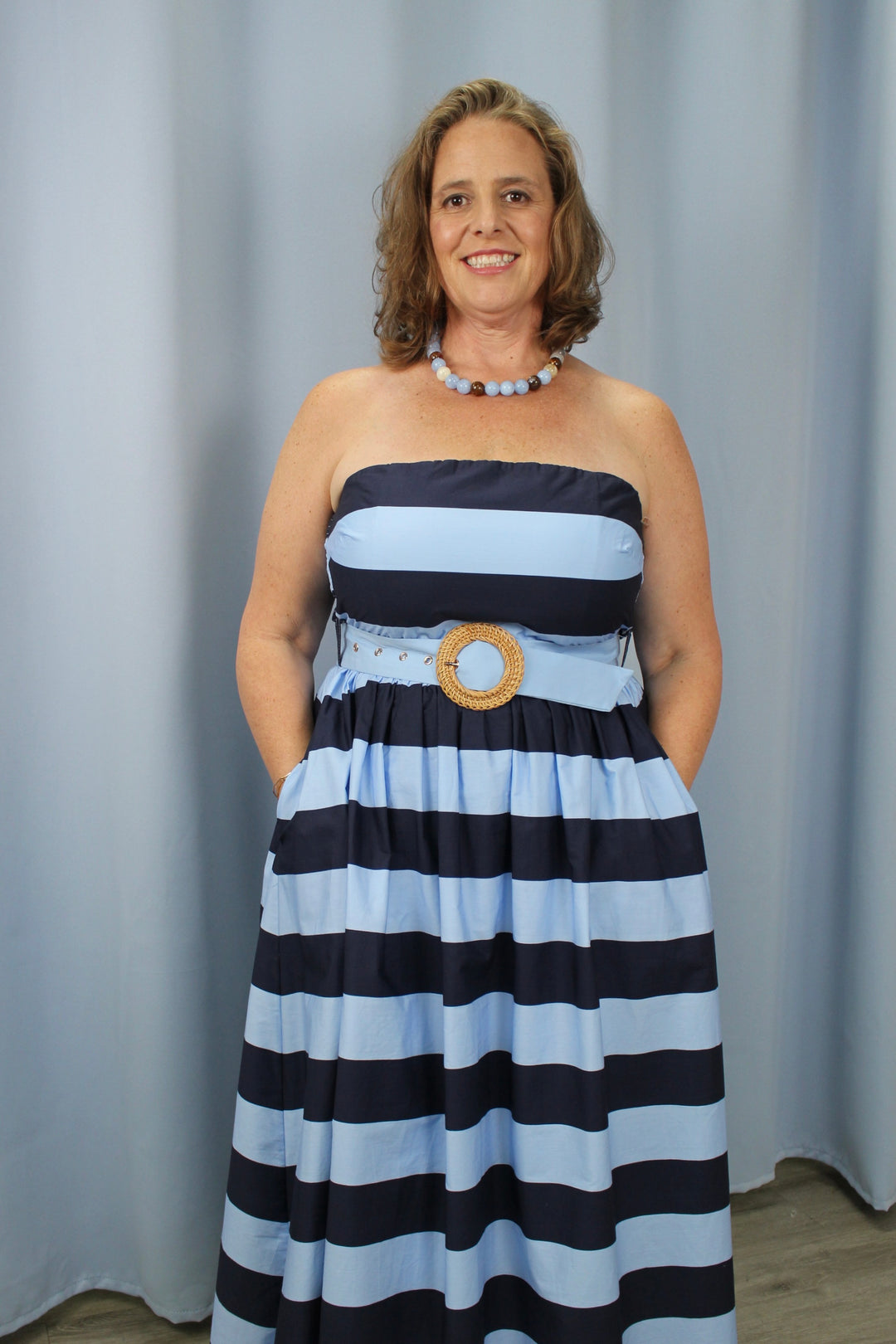 Striped Midi Dress