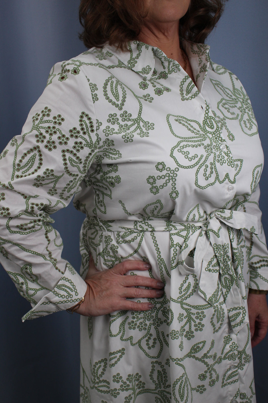 Mary Square “Sarah” Lacecap Dress