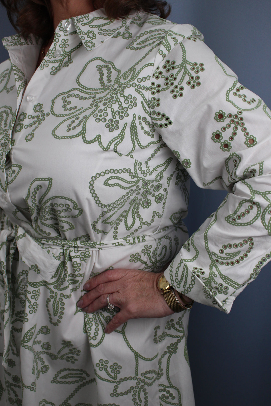 Mary Square “Sarah” Lacecap Dress