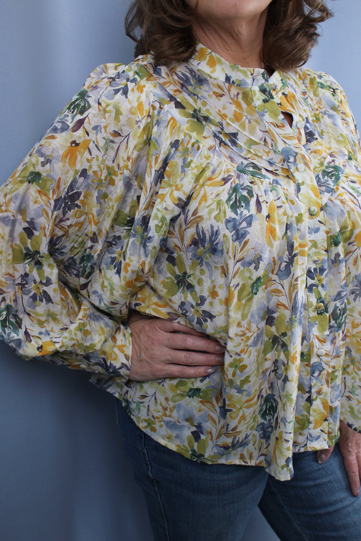 Floral Button Down Blouse