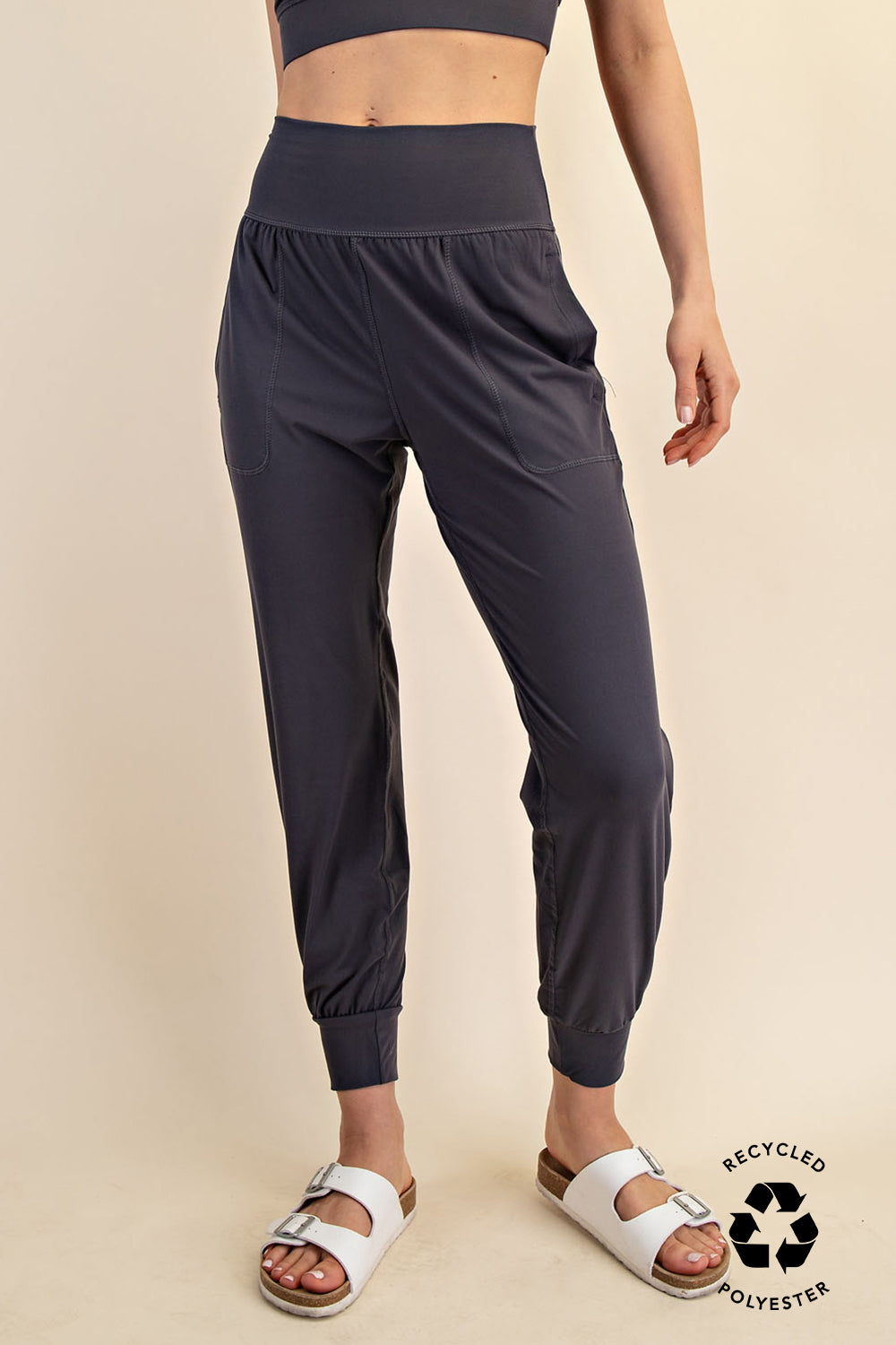 Charcoal High Waist Band Jogger