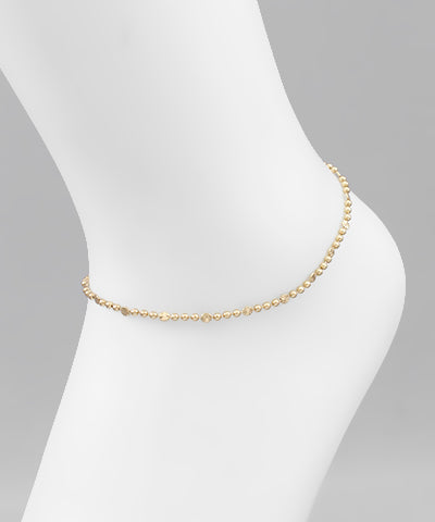 gold ball anklet 