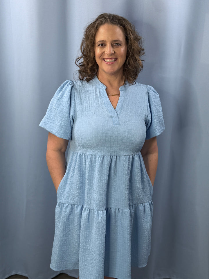 Mary Square Kinsley Light Blue Dress