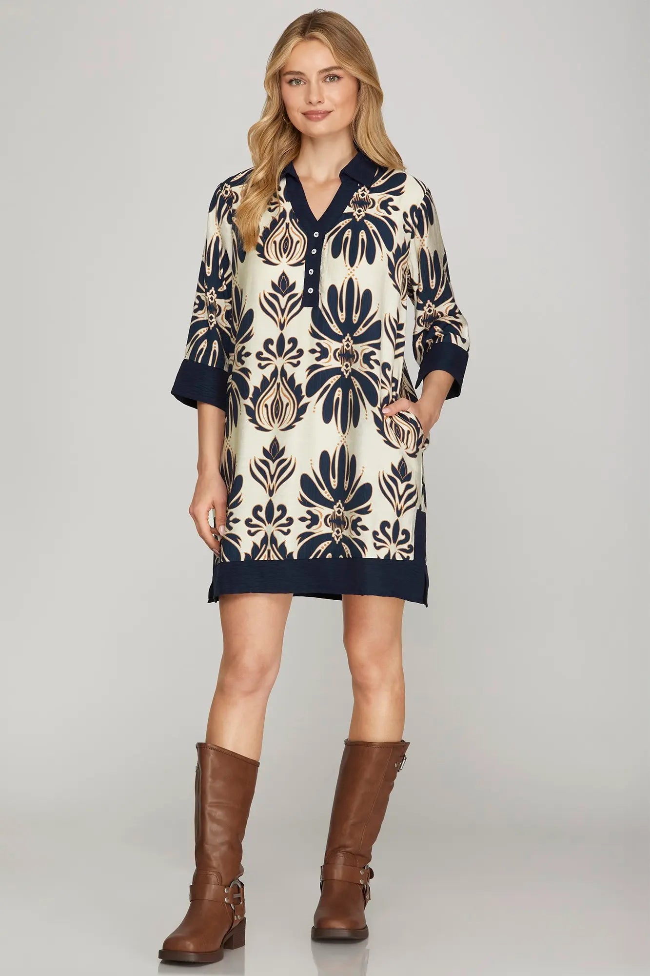 Printed Mini Dress