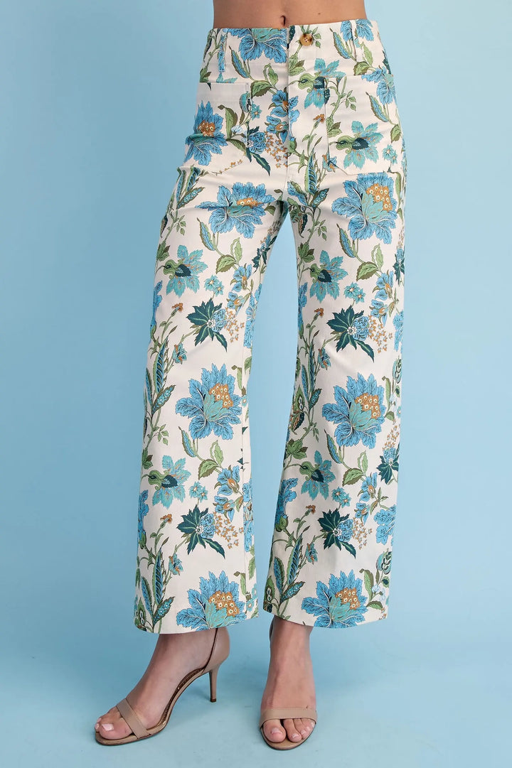 Floral Ankle Cropped Pant