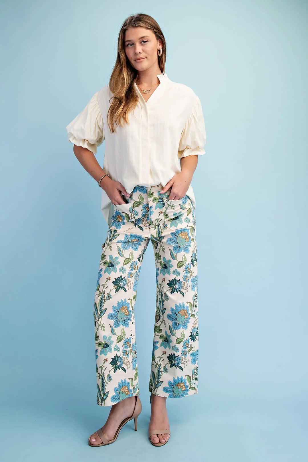 Floral Ankle Cropped Pant