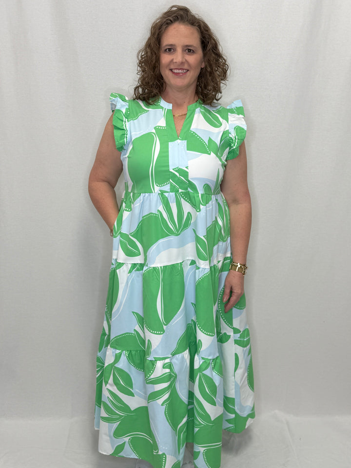 Mary Square Dress Kari In The Shade Light Blue