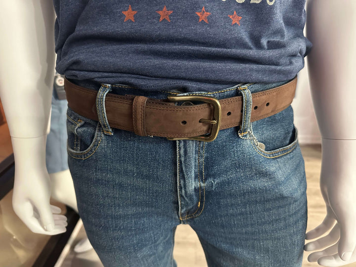 Leather Belt with Shotgun Shell