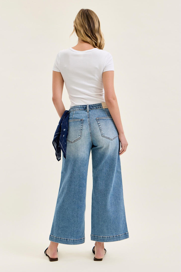 Judy Blue Ankle Wide “Karleigh” w/ Back Darts and Bandana