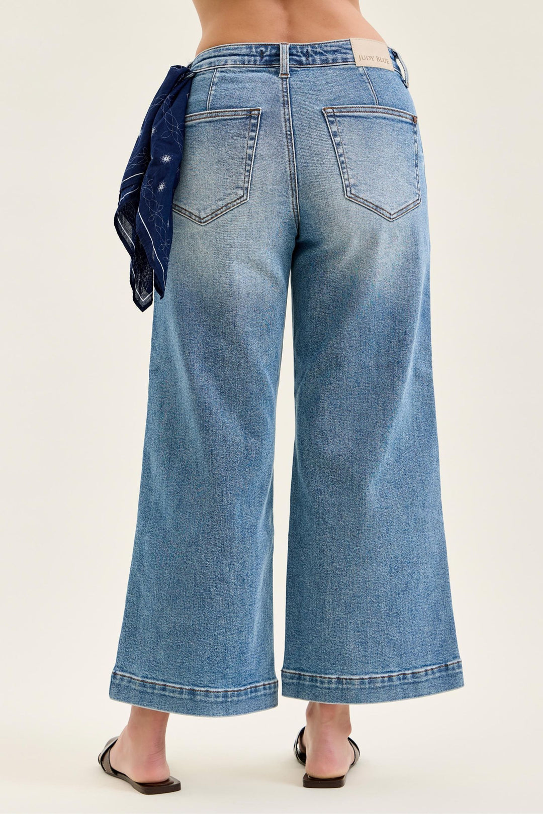 Judy Blue Ankle Wide “Karleigh” w/ Back Darts and Bandana