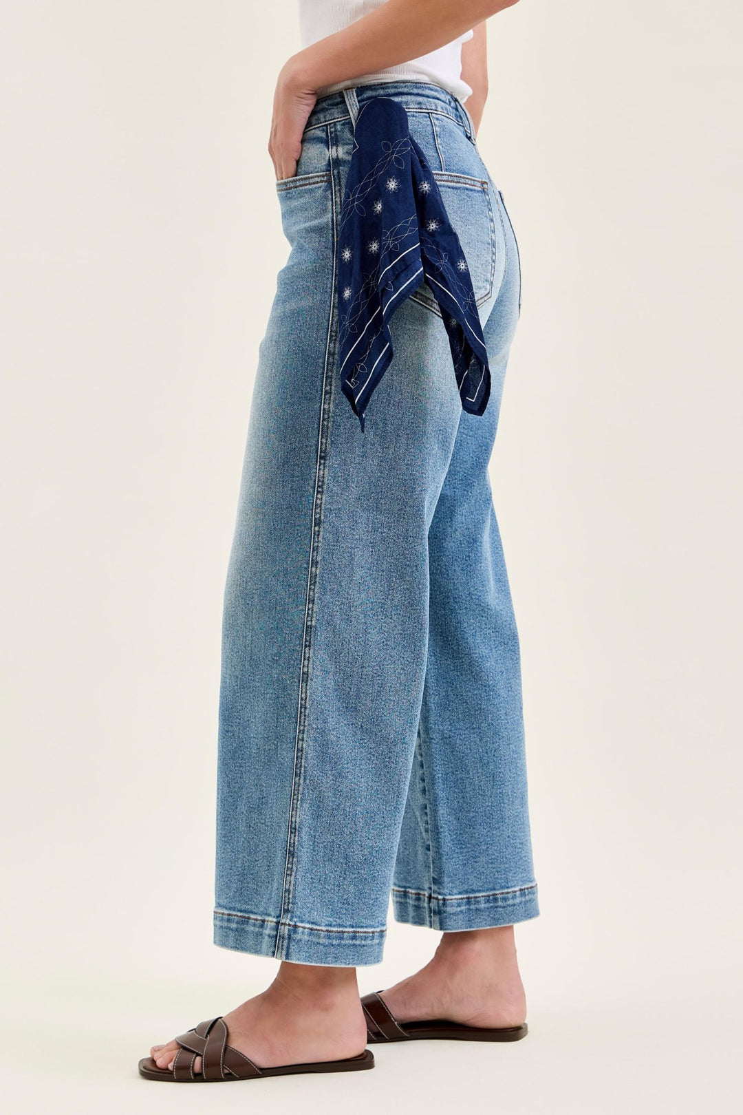Judy Blue Ankle Wide “Karleigh” w/ Back Darts and Bandana