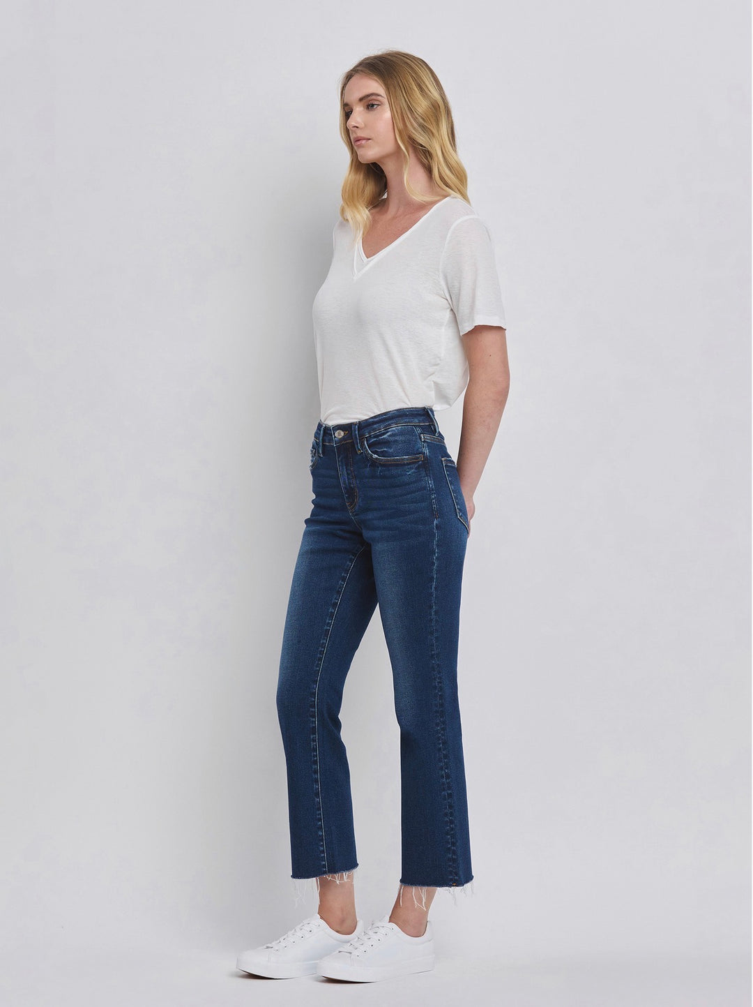 Lovervet High Rise Mini Ankle Bootcut Jean