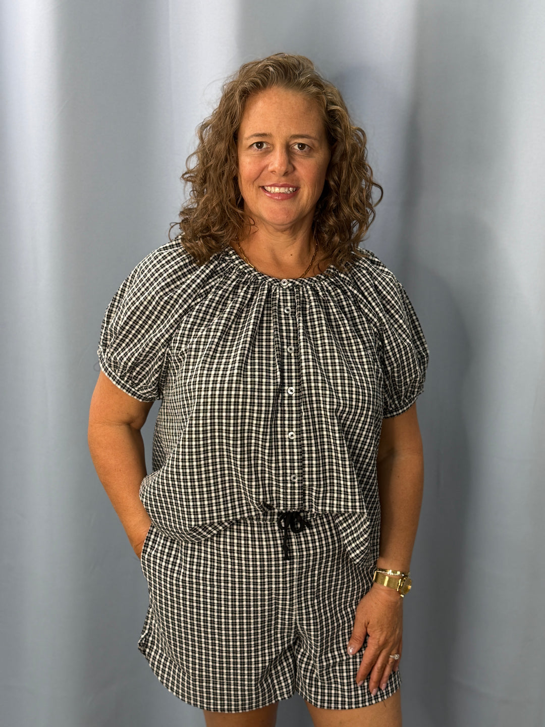 Carolina Pucker Short Sleeve Top