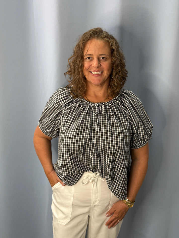 Carolina Pucker Short Sleeve Top