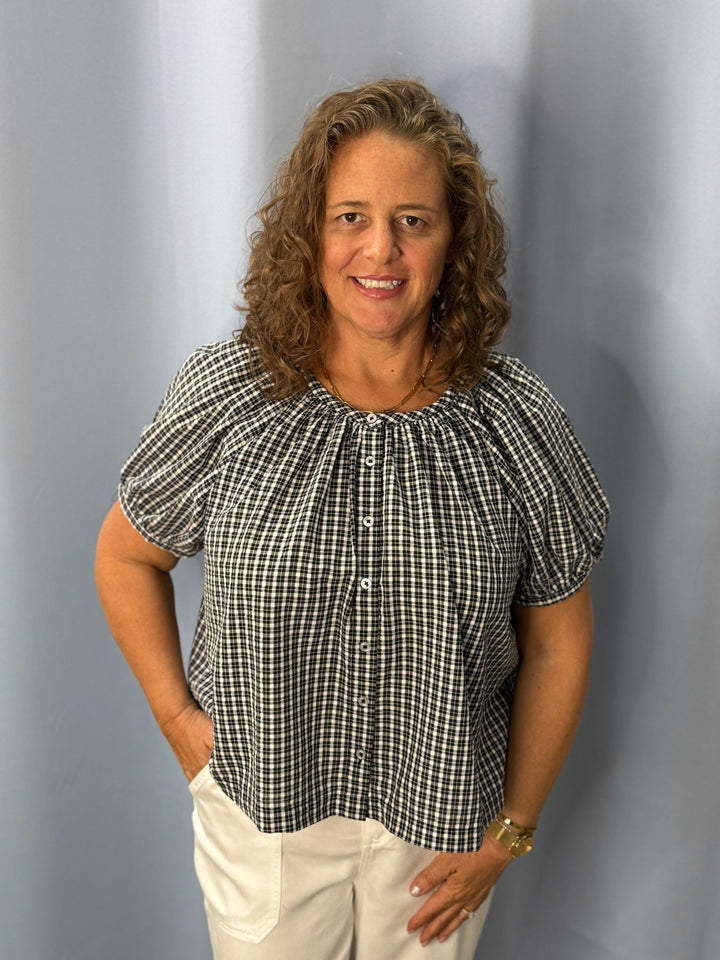 Carolina Pucker Short Sleeve Top