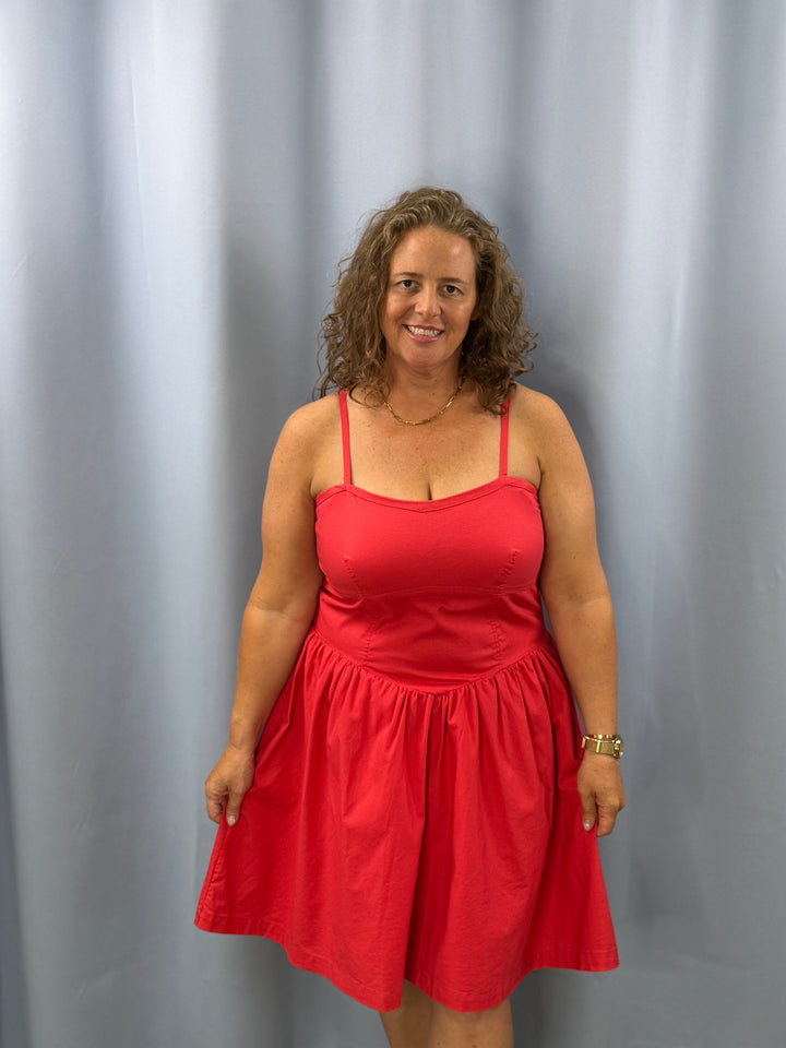 red dress
