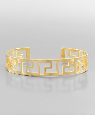 Greek Key Cut Out Cuff