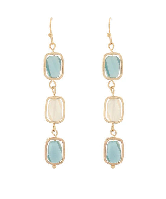 Linear Square Bead Earrings