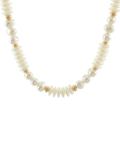 Multi Wide Pearl &amp; CCB Beads Necklace